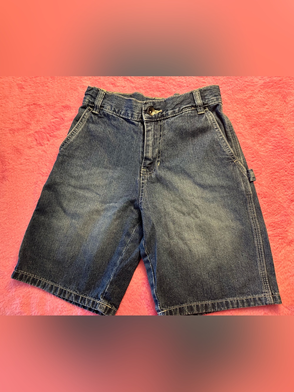Y2K Vintage Faded Glory Kids Dark Indigo Denim Shorts